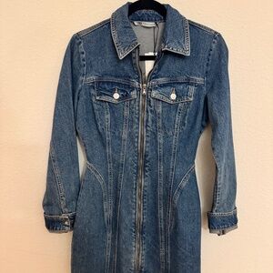 Zara Denim Long Sleeve Dress Size XS